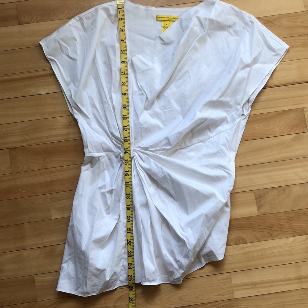 Catherine Malandrino asymmetric draped top Sz 6 - Picture 13 of 15